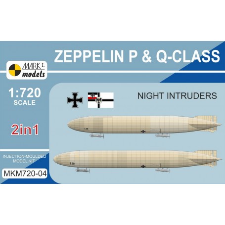 Maquette avion Zeppelin P & Q-classe 'Night Intruders' (2in1). Cette boîte contient deux kits, pièces supplémentaires, nouveaux 