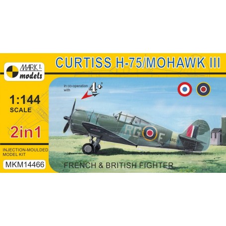 Maquette avion Curtiss H-75 / Mohawk III 'Fighter français et britannique' (2in1 2 kits dans 1 boîte) (AF Français, RAF) Le Curt