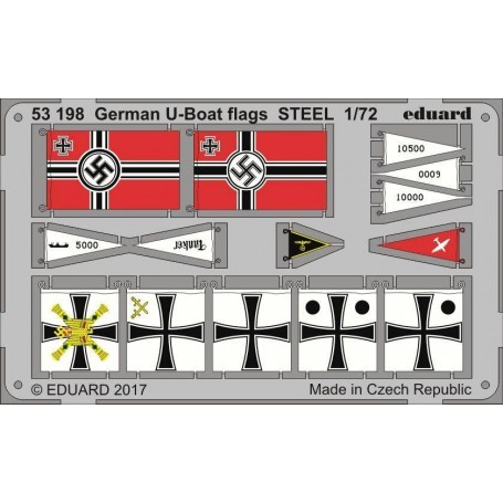  U-Boot U-IXC flags STEEL (conçu pour être utilisé avec les kits Revell)