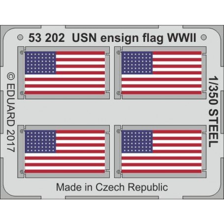 Drapeau d'enseigne USN WW2 STEEL 1/350