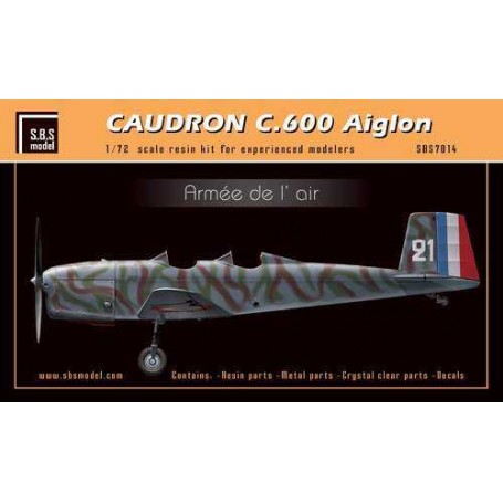 Maquette avion Caudron C.600 Aiglon 'Armée de l'Air kit complet résine