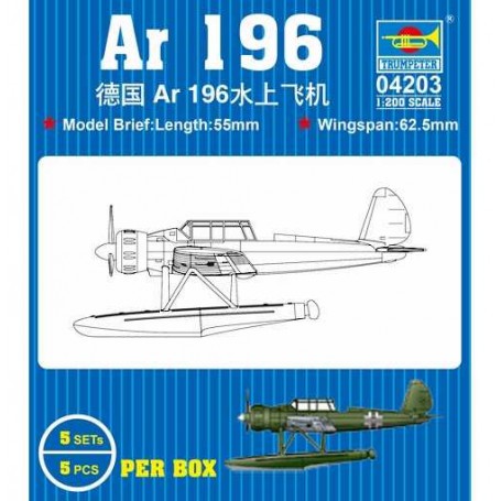 Maquette avion Arado Ar-196 (5 IN BOX)