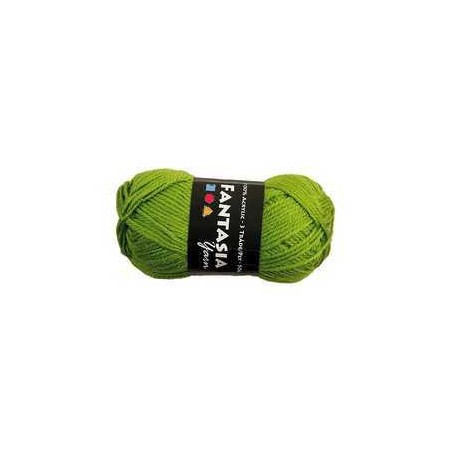  Pelote de laine acrylique Fantasia, L: 80 m, vert clair, 50gr