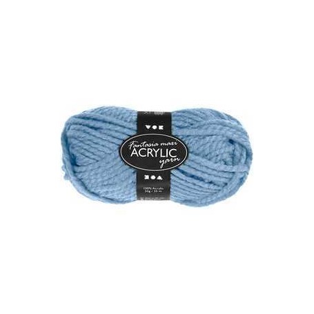 Laine Pelote de laine acrylique Fantasia, L: 35 m, bleu clair, Maxi, 50gr