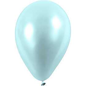  Happy Moments Ballons, bleu clair, d: 23 cm, rond, 10pièces- - Articl