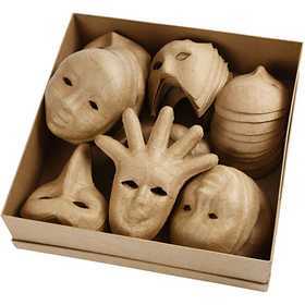  CC Hobby Masques , h: 12-21 cm, 60pièces- - Masques