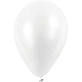  Happy Moments Ballons, blanc, d: 23 cm, 10pièces- - Articles de fêtes