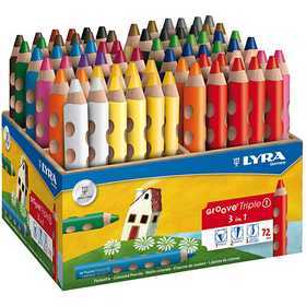  Lyra Crayons de couleur Groove Triple1, L: 12 cm, mine: 10 mm, Couleu