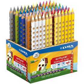  Lyra Crayons de couleur Groove, L: 18 cm, mine: 4,25 mm, Couleurs ass