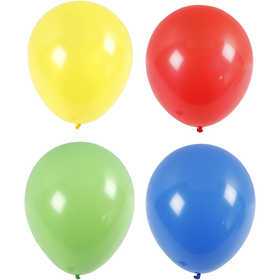  Happy Moments Ballons, bleu, vert, jaune, rouge, d: 41 cm, géant, 4pi