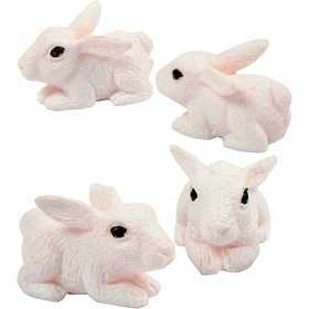  CC Hobby Petites figurines, h: 10 mm, lapins, 4pièces- - Articles de 