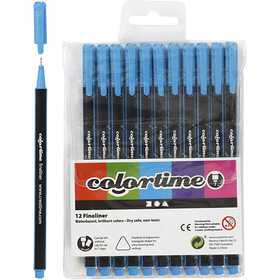  Colortime Feutres Colortime Fineliner, trait: 0,6-0,7 mm, light blue,