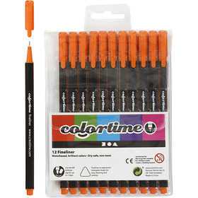  Colortime Marqueurs Colortime Fineliner, trait: 0,6-0,7 mm, orange, 1