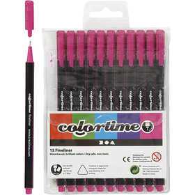  Colortime Marqueurs Colortime Fineliner, trait: 0,6-0,7 mm, cyclamen,