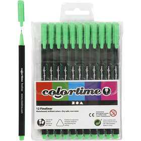  Colortime Marqueurs Colortime Fineliner, trait: 0,6-0,7 mm, vert clai