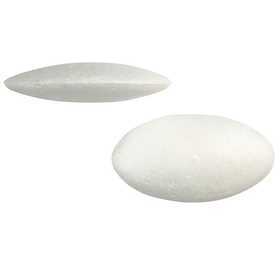  CC Hobby Ovales en polystyrène, dim. 120x65 mm, ép. 27 mm, blanc, pol