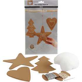  CC Hobby Décorations de Noël en papier imitation cuir, ép. 0,55 mm, n