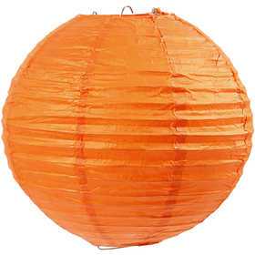  CC Hobby Lampe en papier, d: 20 cm, orange, 1pièce- - Décorations