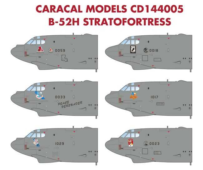  Caracal Models Décal Boeing B-52H Stratofortress: Marquages ??de haut
