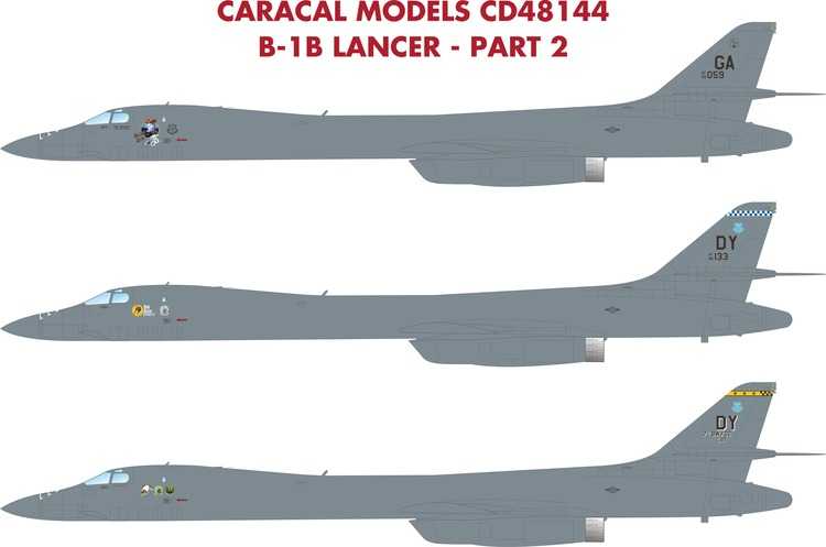  Caracal Models Décal Rockwell B-1B Lancer - Part 2 Notre deuxième feu
