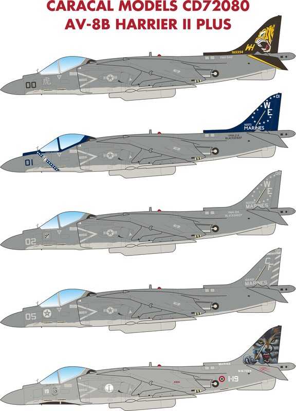  Caracal Models Décal McDonnell-Douglas AV-8B Harrier II PlusCette feu