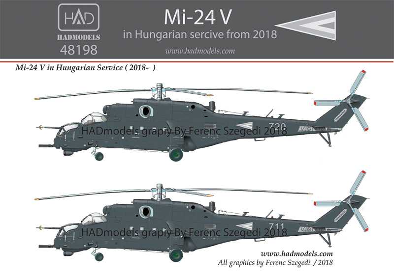  HAD Models Décal Mil Mi-24V dans le service hongrois depuis 2018 avec