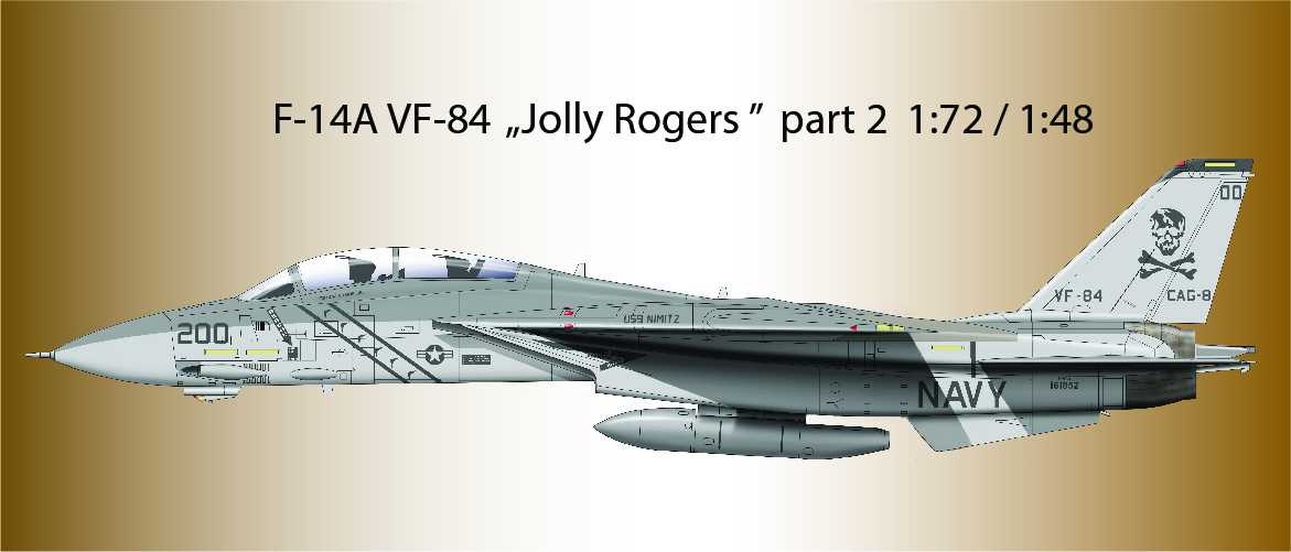  HAD Models Décal Grumman F-14A Tomcat Jolly Rogers partie 2 basse vis