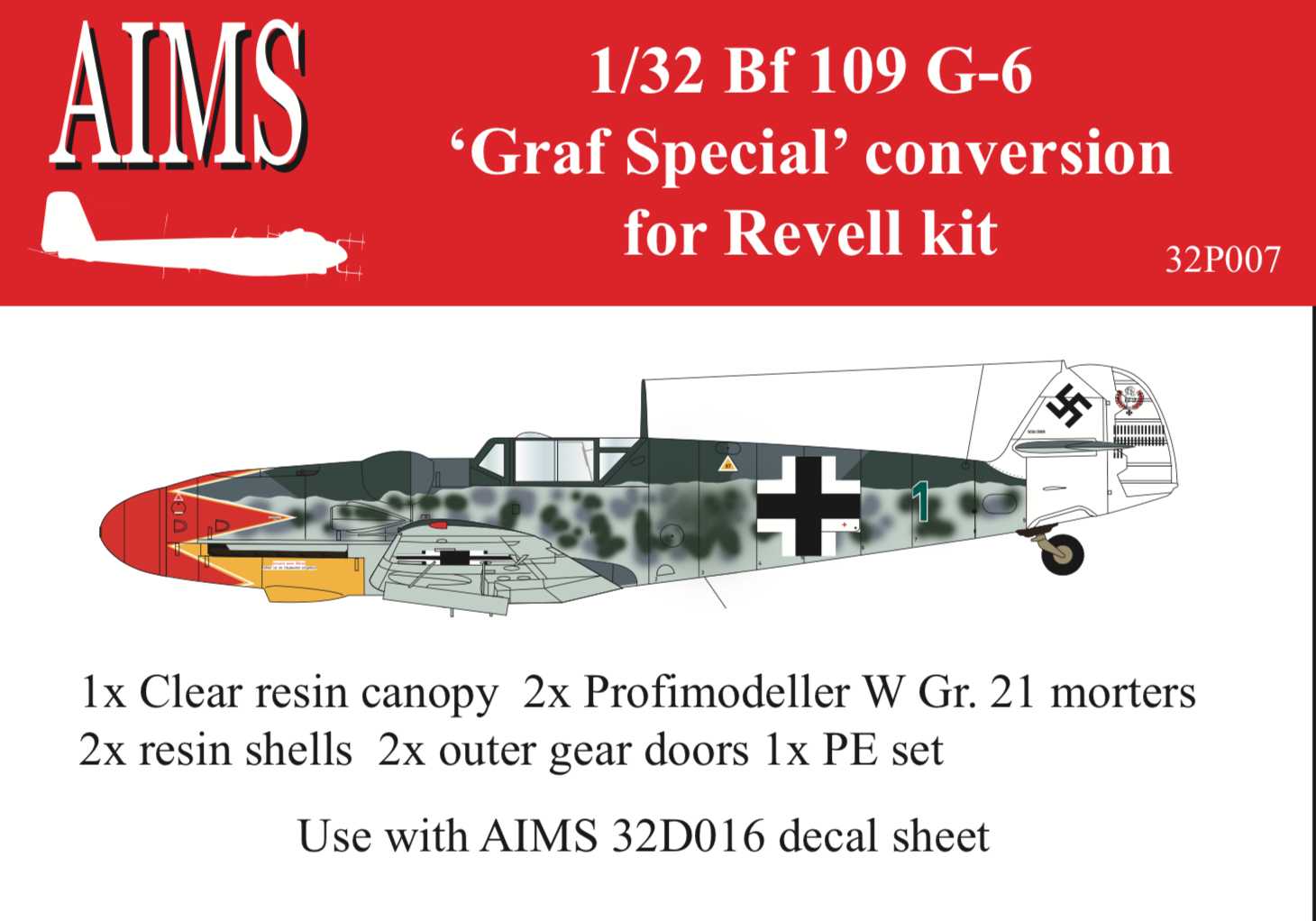  Aims Messerschmitt Bf-109G-6 'Graf Special' (conçu pour être utilisé 