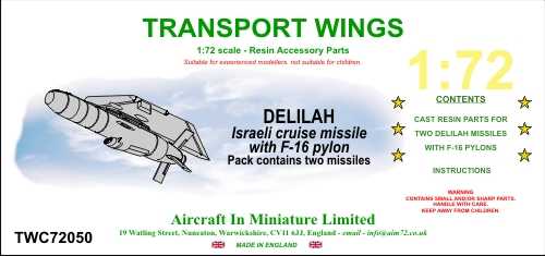  AIM - Transport Wings Missiles de croisière israéliens Delilah et pyl