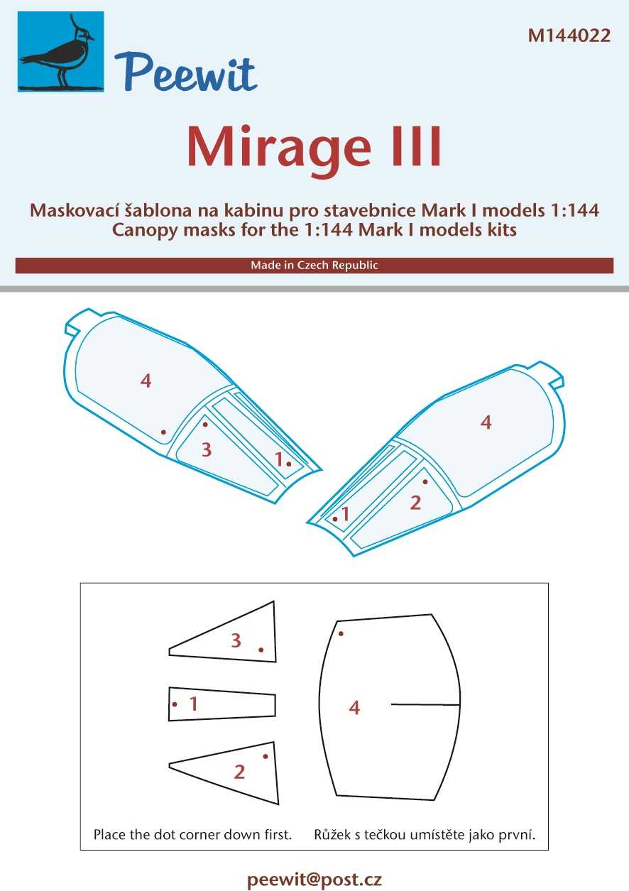  Peewit Dassault Mirage III (conçu pour être utilisé avec les kits de 