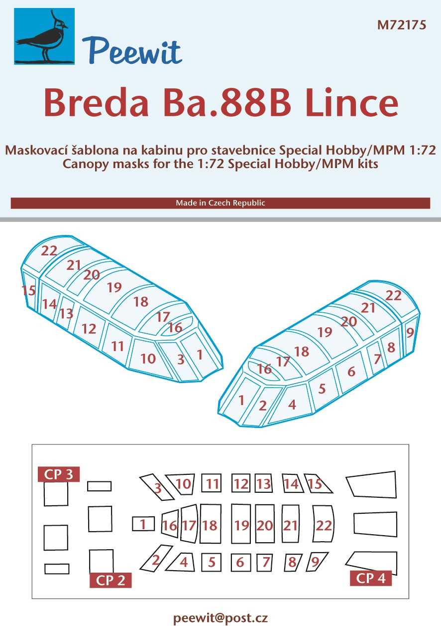  Peewit Breda Ba.88B Lince (conçu pour être utilisé avec les kits MPM 