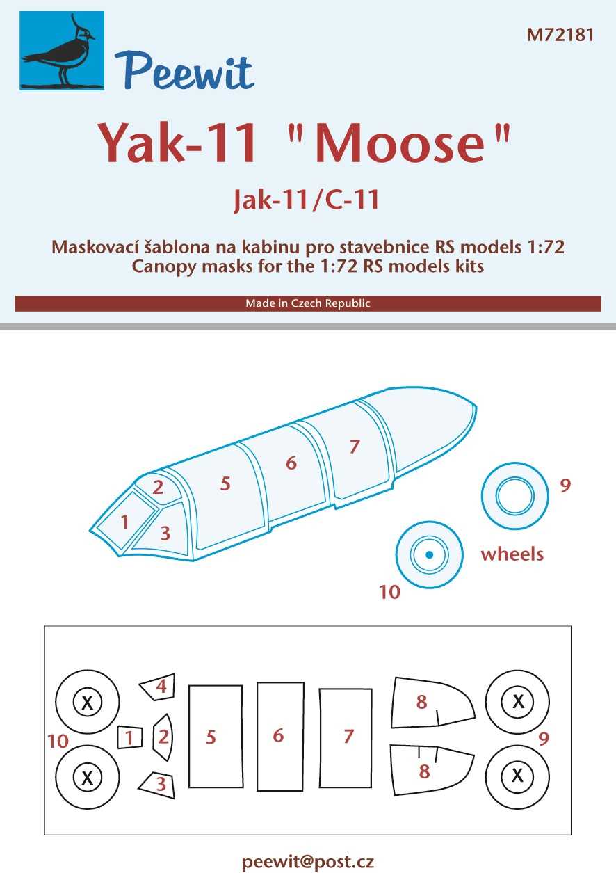  Peewit Yakovlev Yak-11 / C-11 Moose (conçu pour être utilisé avec l