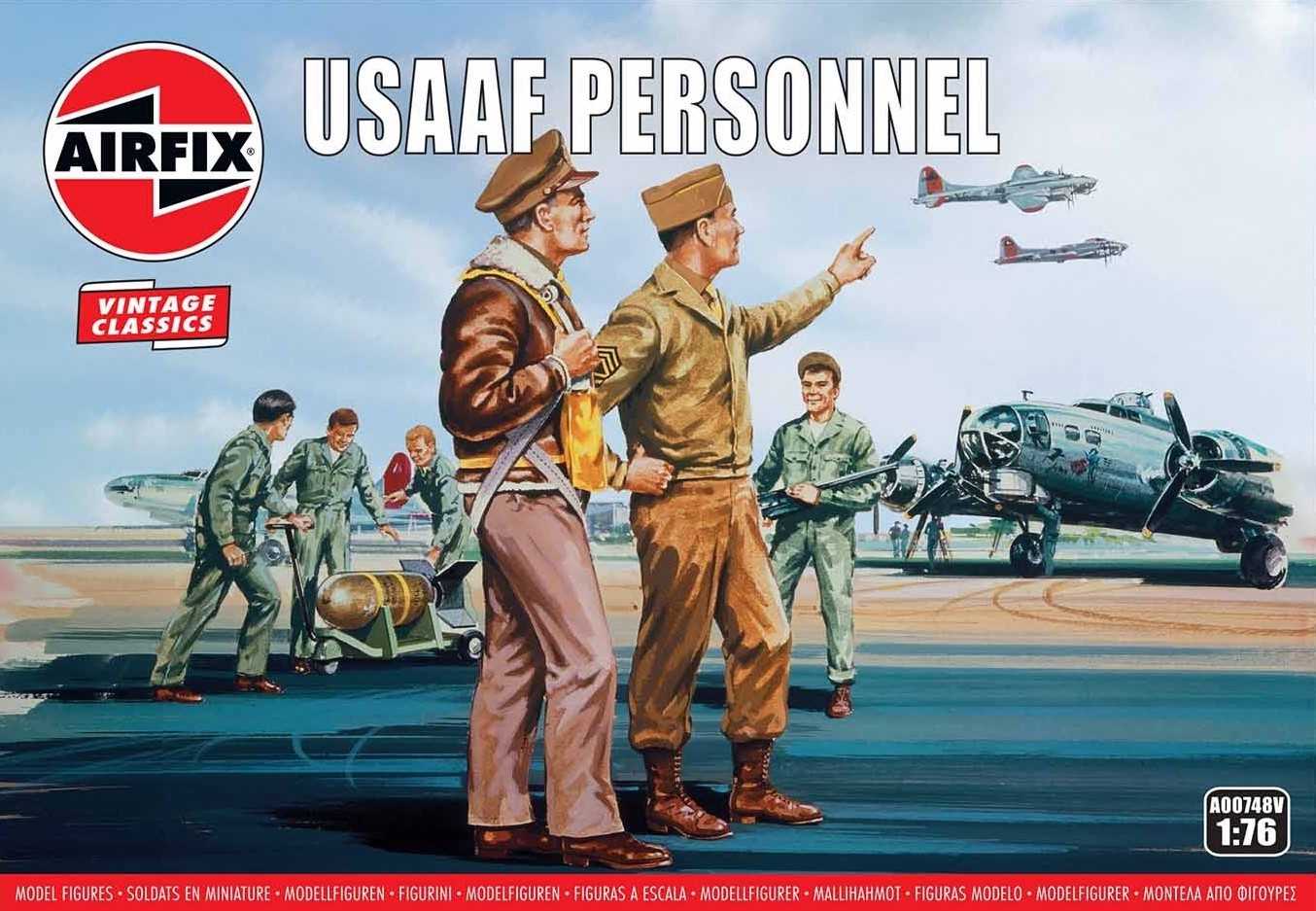 Figurines Airfix USAAF Personnel (WWII) 'Série Vintage Classics'- 1/76
