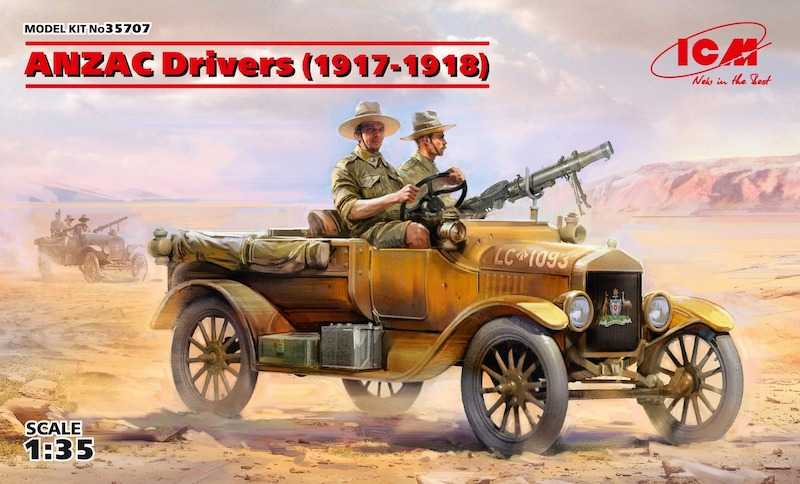 Figurines ICM ANZAC Drivers (1917-1918) (2 chiffres) (100% nouveaux mo