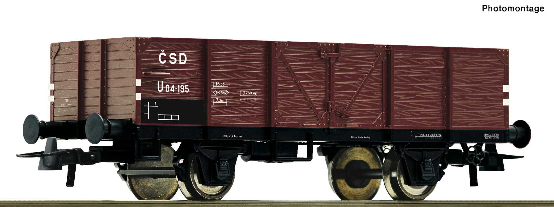  Roco-Fleischmann Wagon ouvert de marchandises, CSD-H0 - Trains miniat