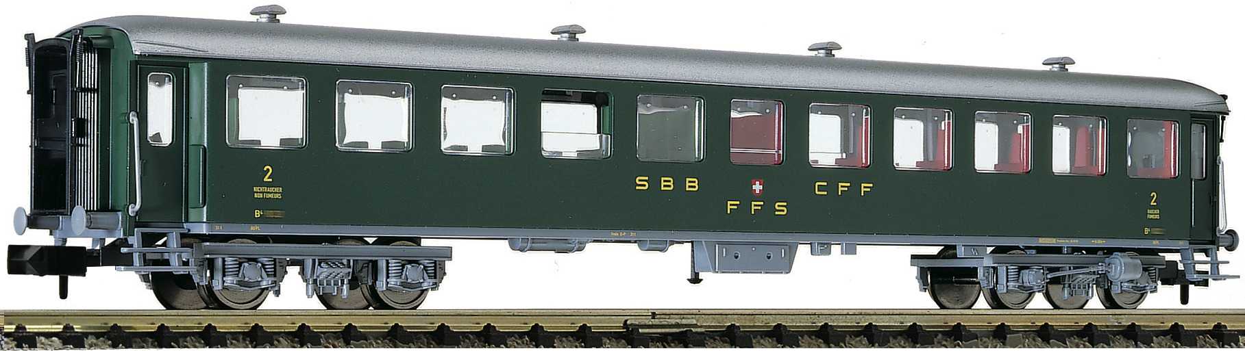  Roco-Fleischmann Autocar 2nde classe de train express type B, CFF-N -
