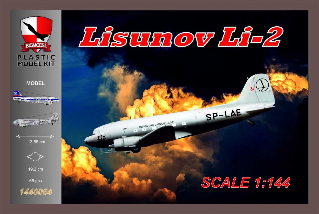 Maquette BIGMODEL Lisunov Li-2 SP-LAE LOT tard-1/144 - Maquette d'avio