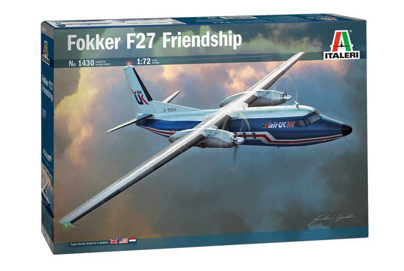 Maquette Italeri Décalques Fokker F-27 Friendship (Ex Esci) pour G-BDD