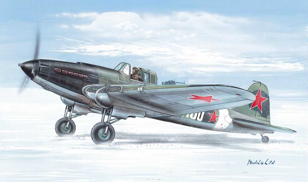 Maquette Kovozavody Prostejov Ilyushin Il-2M Black Death-1/72 - Maqu