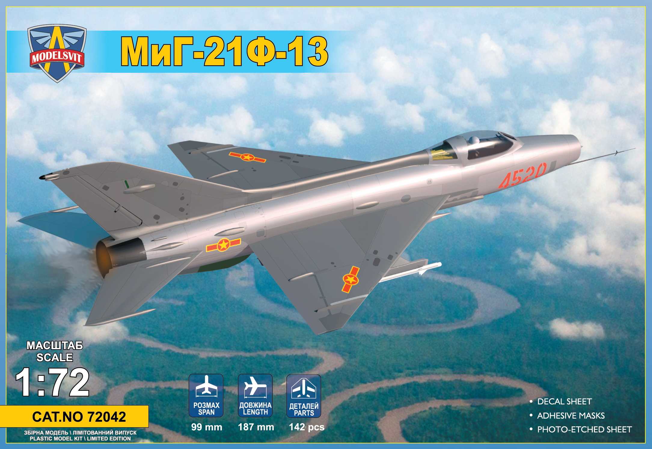 Maquette Modelsvit Le kit de chasse au jet supersonique Mikoyan MiG-21