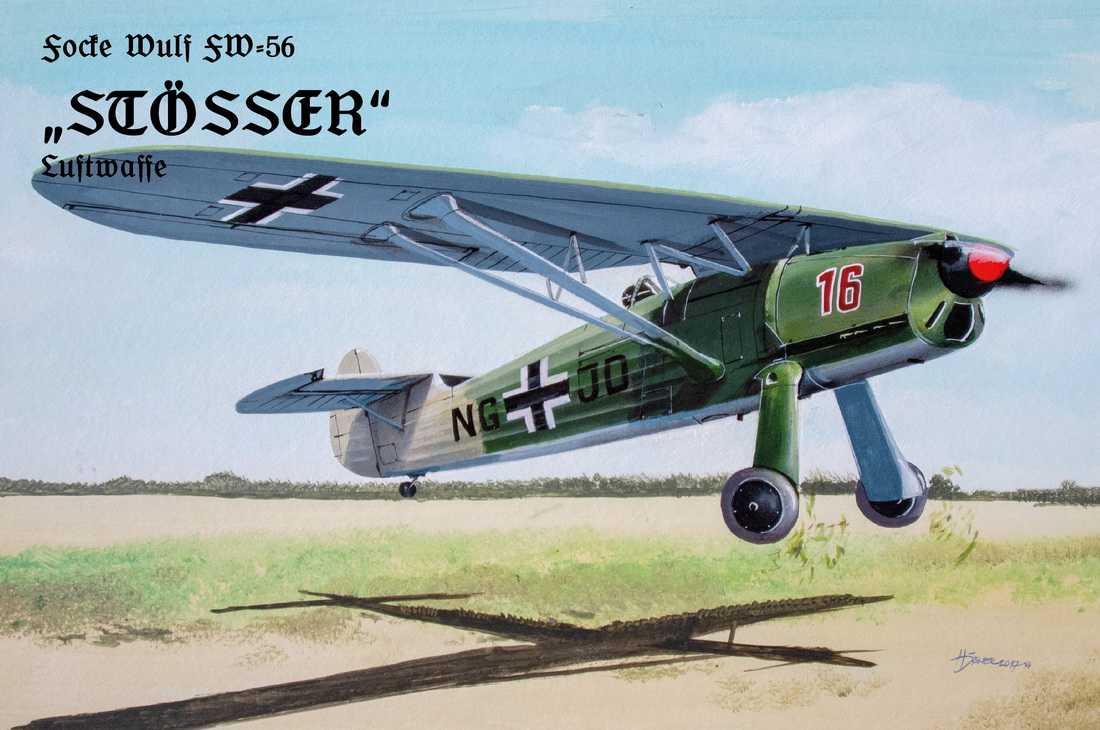 Maquette Attack Focke-Wulf Fw-56 Stosser 'Luftwaffe' avec des gravures