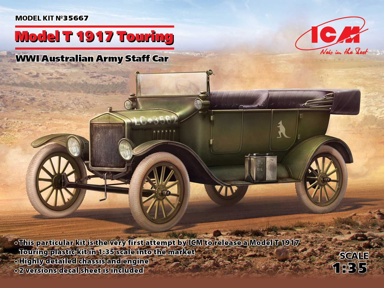 Maquette ICM Modèle T 1917 Touring, voiture d'état-major de l'armée au