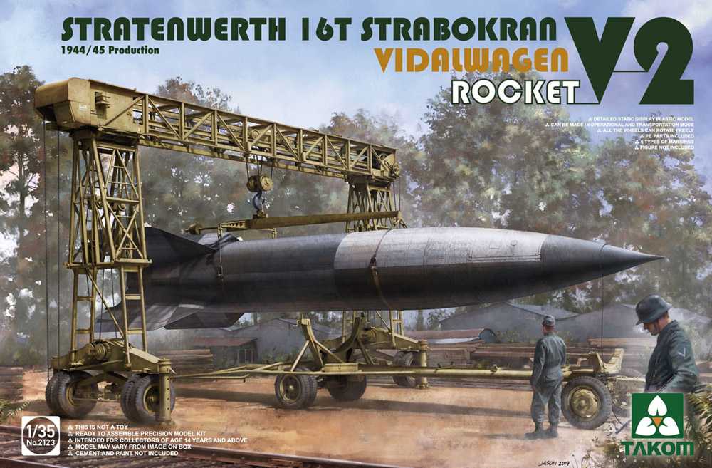 Maquette Takom Stratenwerth 16t Strabokran 1944/45 Production avec V-2