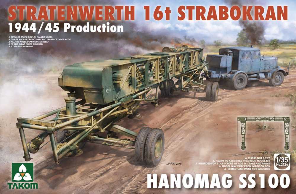 Maquette Takom Stratenwerth 16t Strabokran 1944/45 Production avec le 