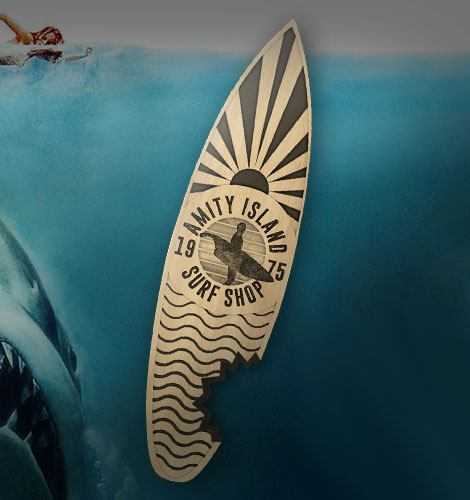  FaNaTtik Les Dents de la mer décapsuleur Amity Island Surf Shop- - Cu