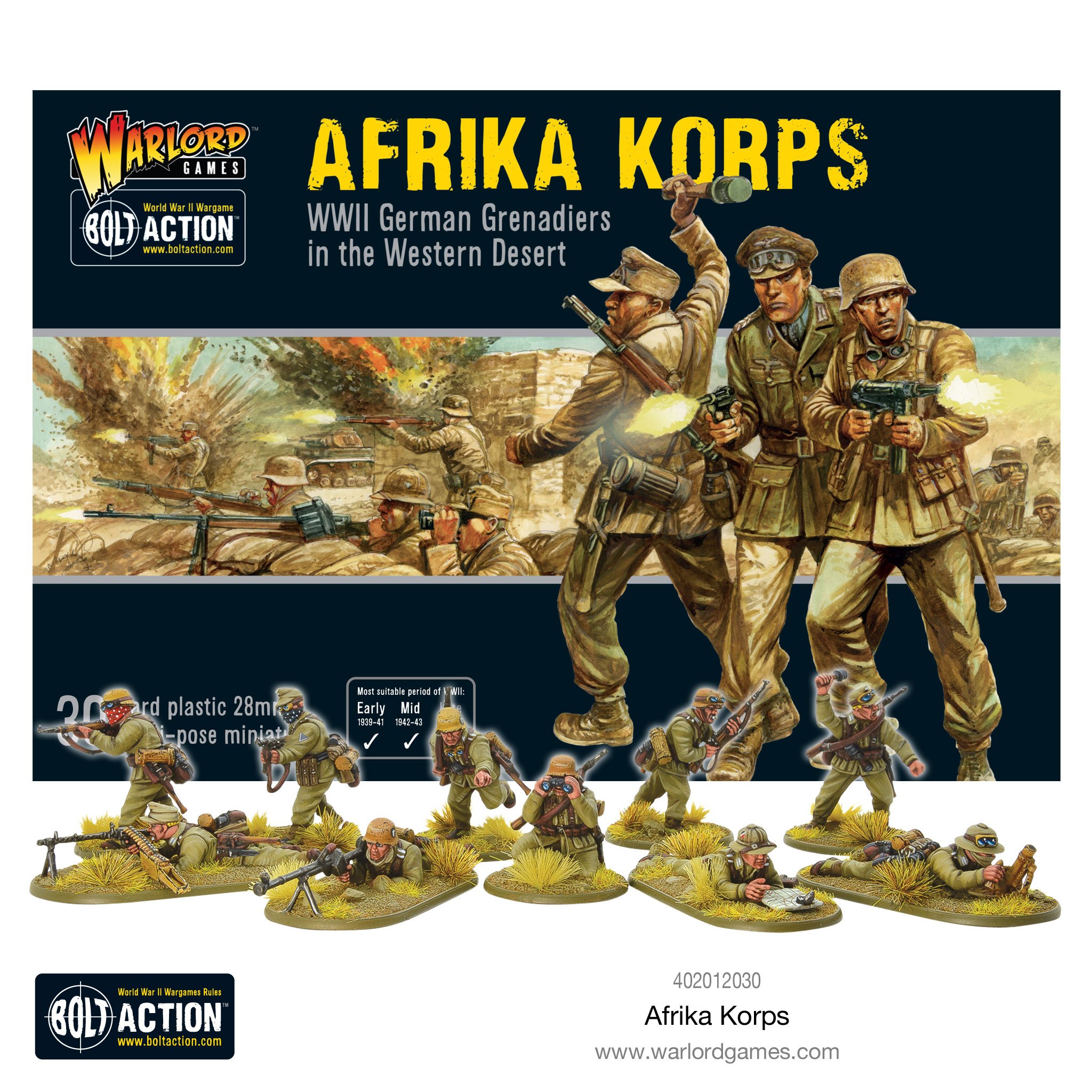 Jeux de figurines Warlord Games Afrika Korps Infantry- 28mm - 1/56 - J