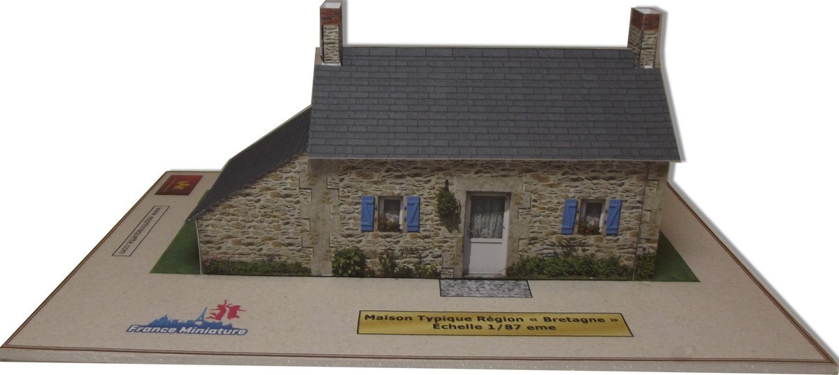  Esprit Maquette Maquette Maison Typique Bretagne- 1/87 - Maquette de