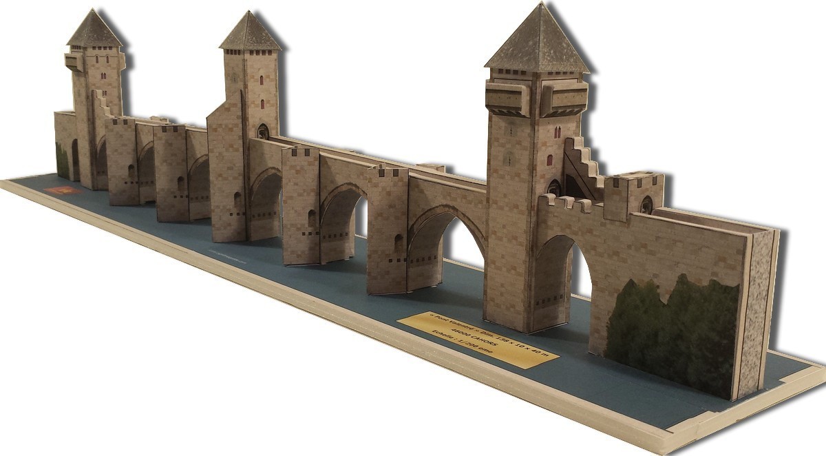  Esprit Maquette Maquette Pont Valentré de Cahors (46)- 1/1200 - Maqu