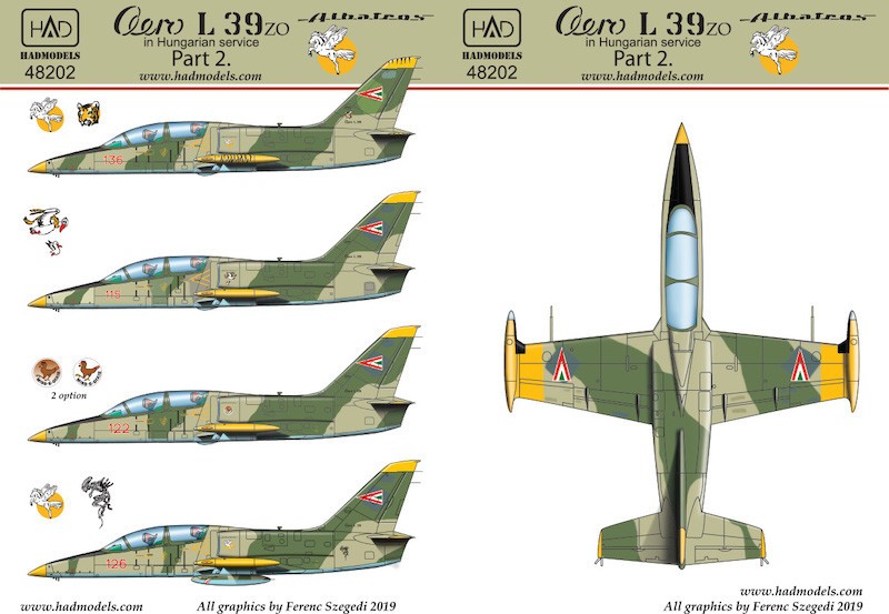  HAD Models Décal Aero L-39ZO partie hongroise 2 avec peinture tchèque