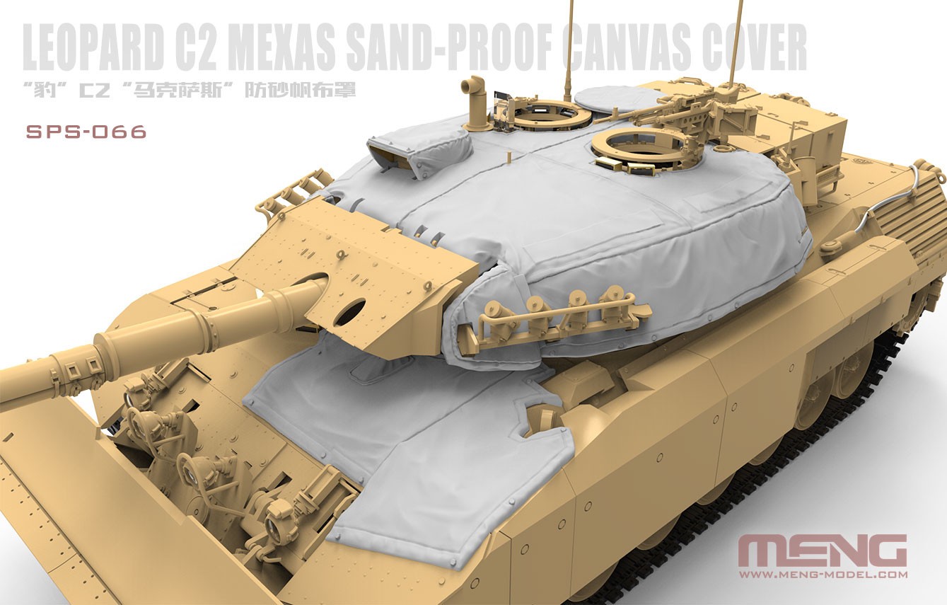  Meng Model Housse de protection en toile anti-sable pour le char de c